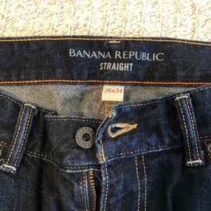 BR men's straight leg dark wash jeans